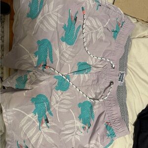Mens party pants swim trunks with alligators